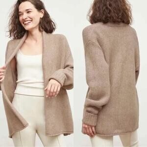 M.M Lafleur The Frederick Cardigan Yak Baby Alpaca Dark Taupe XS/S - NWT!